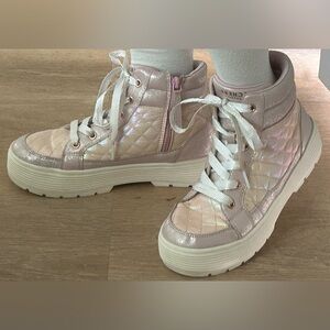 Skechers Shimmering Pink High-Top Sneakers